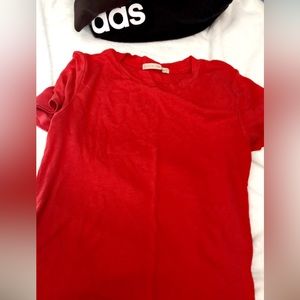 Red dress shirt tee